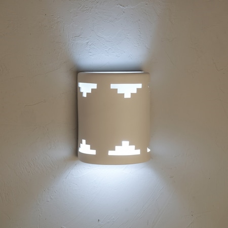 Luxury Lighting Jaken 10in. High Ceramic Outdoor Wall Light, Paintable White Bisque 101-12 W u/d 7-17